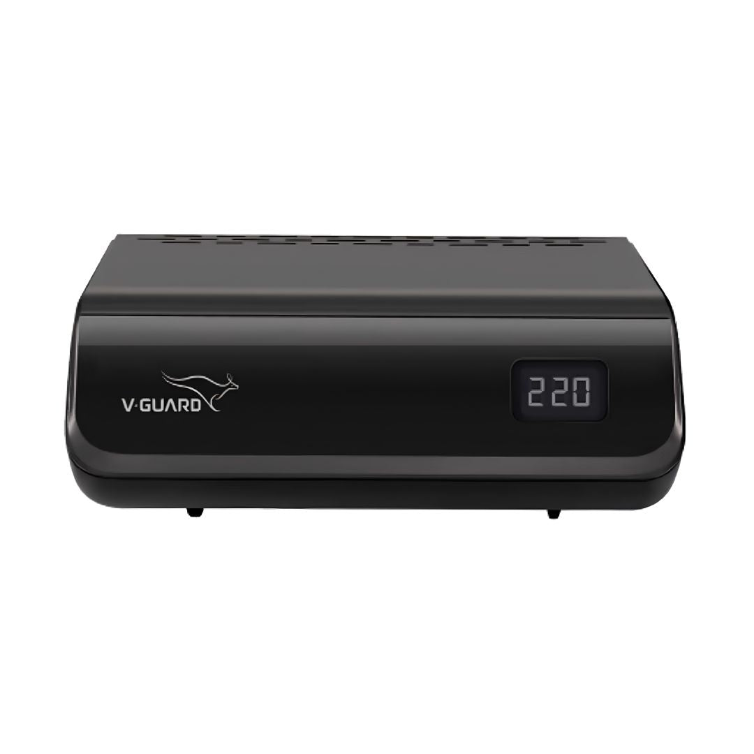 V-Guard Crystal TT Stabilizer with 4 Ampere - Black_Front View