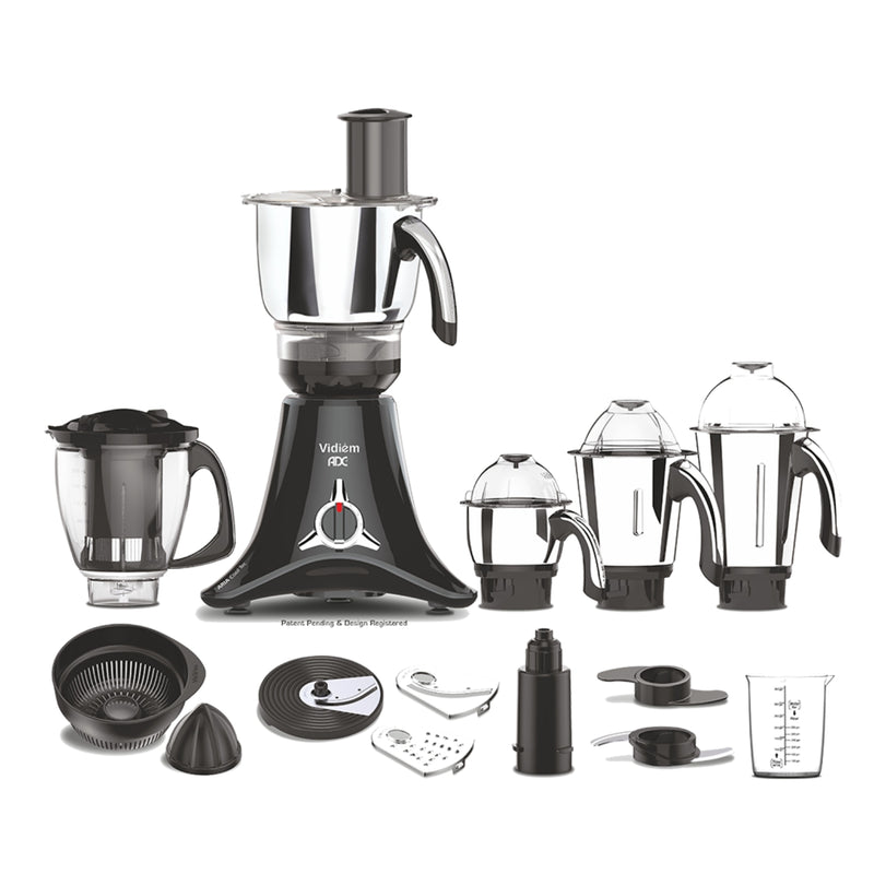Vidiem V Star ADC 750W Mixer Grinder – 5 Jars with Master Chef Jar Aria Cool Tec Motor Self-Locking Jars 5-Year Motor Warranty