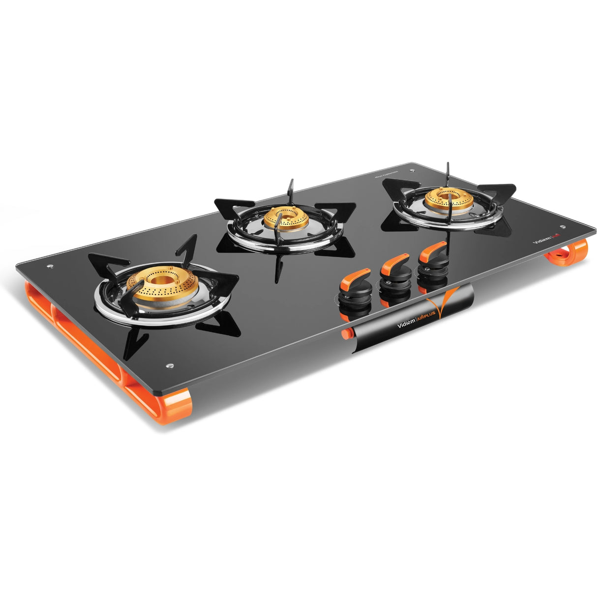Vidiem Air Plus 3-Burner Auto Ignition Glass Top Gas stove - Black 2