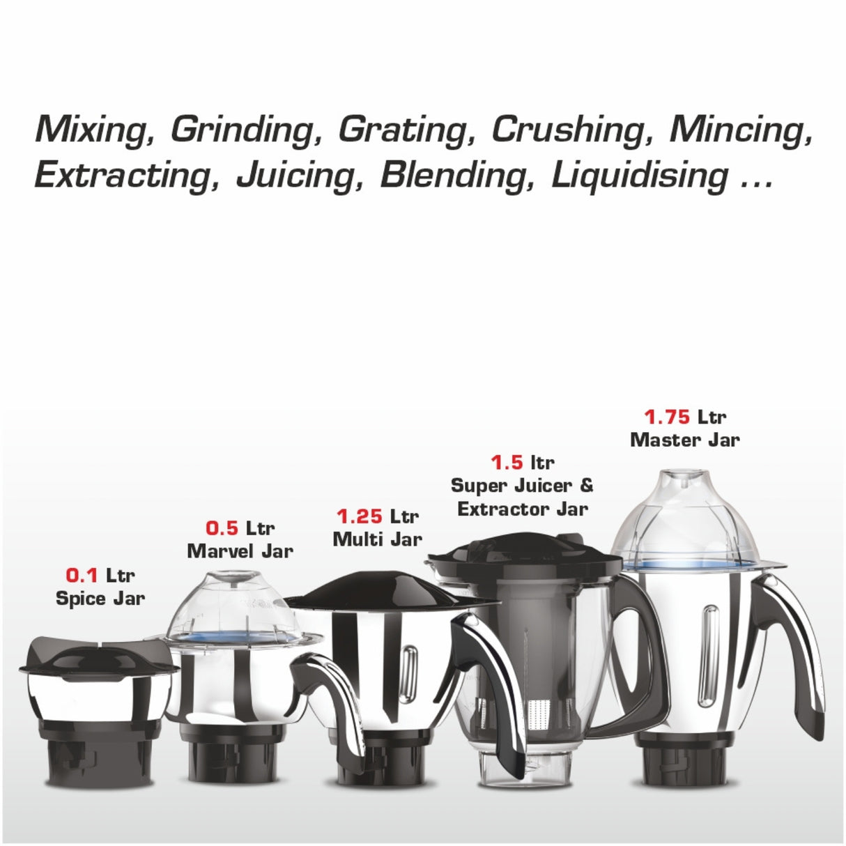 Vidiem Tusker Mixer Grinder 750 Watts - Black _3