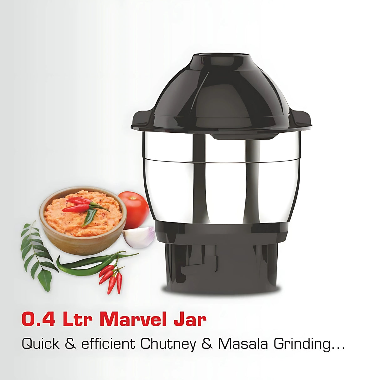 Vidiem Veer 650W Mixer Grinder – 3 Stainless Steel Jars Durable ABS Body Powerful & Compact Mixie_4