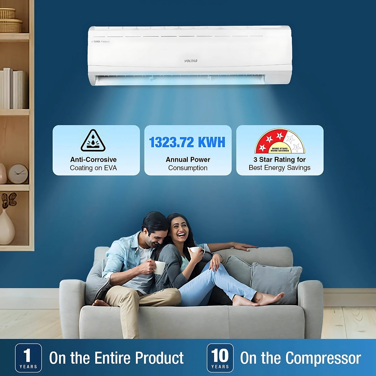 Voltas 243 Vectra Plus Non Inverter Split AC 2 Ton - White_2