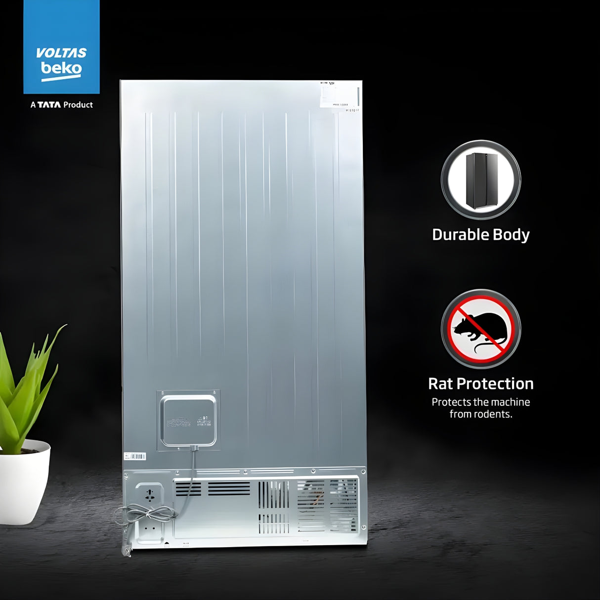 Voltas Beko RSB495/FPV300RXID 1101019 4 Star 472 L Side by Side Refrigerator – Inox Steel_13