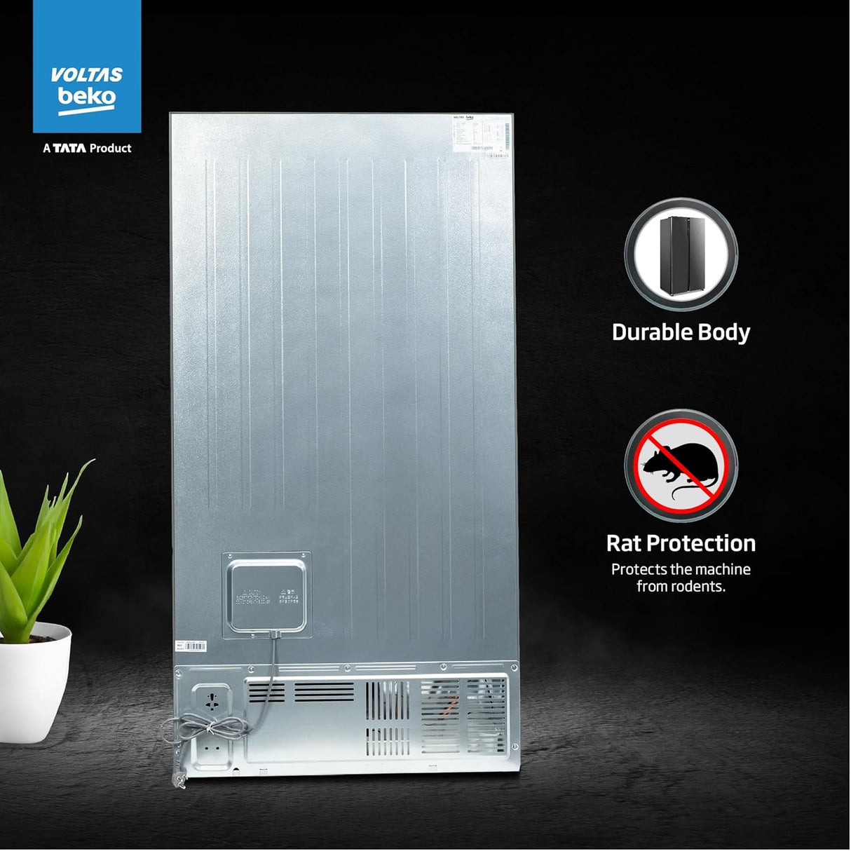 Voltas Beko RSB585/FPV300RXID 1101020 4 Star 563 L Side by Side Refrigerator – Inox Steel_15