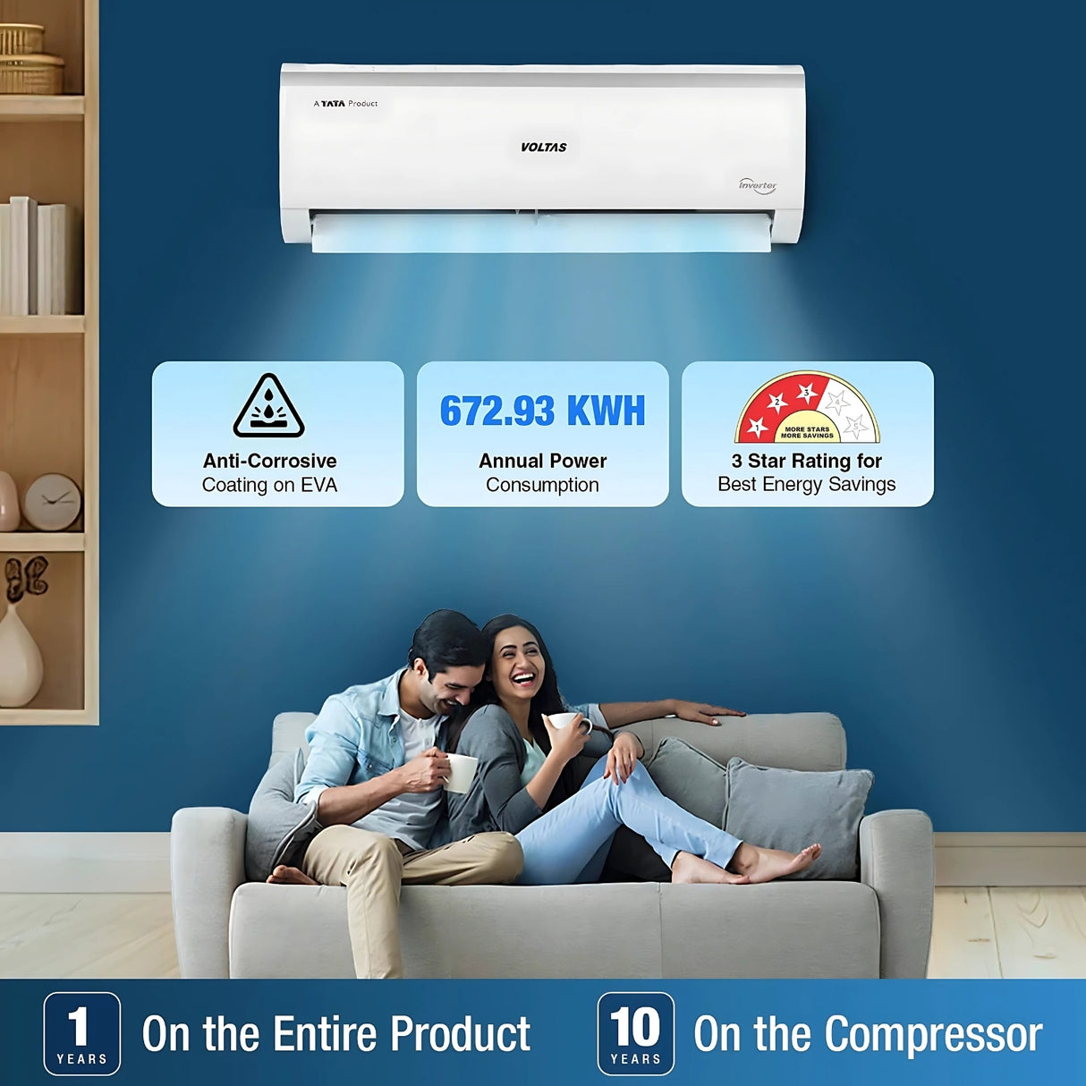 Voltas Inverter AC 3 Star 123V Vectra Elite 1 Ton - White_8