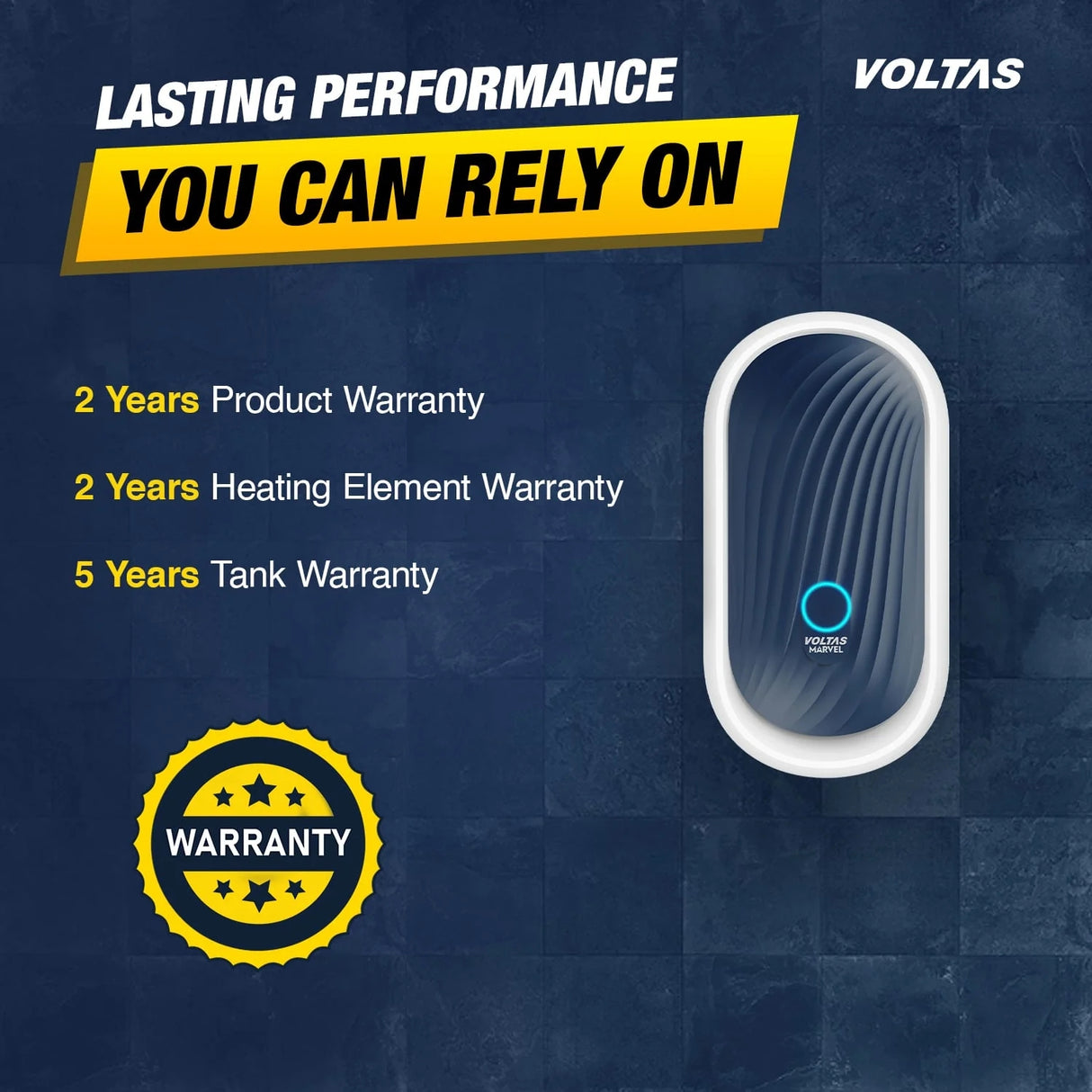 Voltas Marvel Water Heater 3 L - White with Blue_7