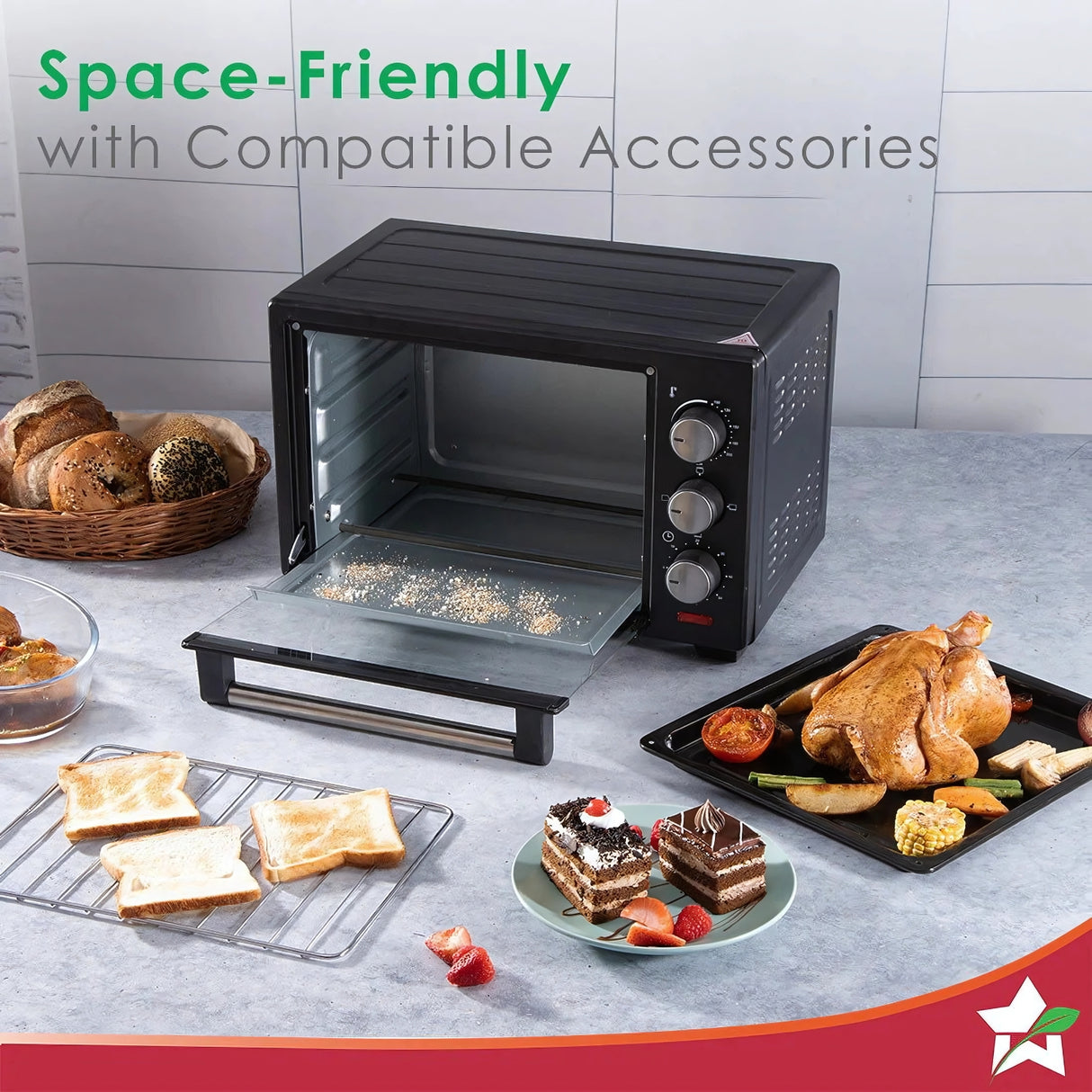 Wonderchef 63152143 Oven Toaster Griller OTG 19 L - Black_3
