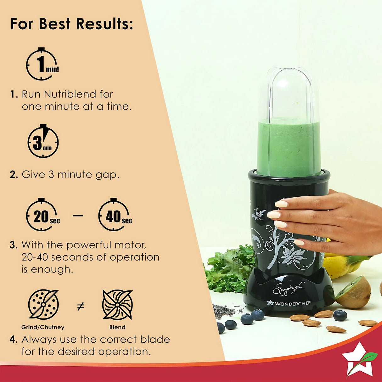 Wonderchef 63152293 Nutri-Blend Black 3 Jars 400 Watts – Black _6