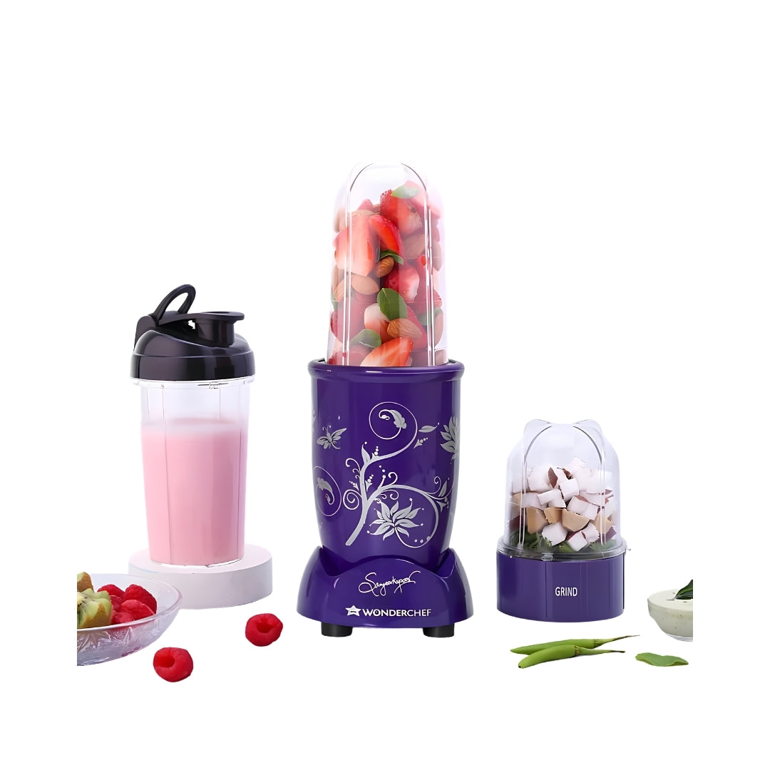 Wonderchef 63154890 Nutri-Blend Purple 400 Watts – Purple_Front View