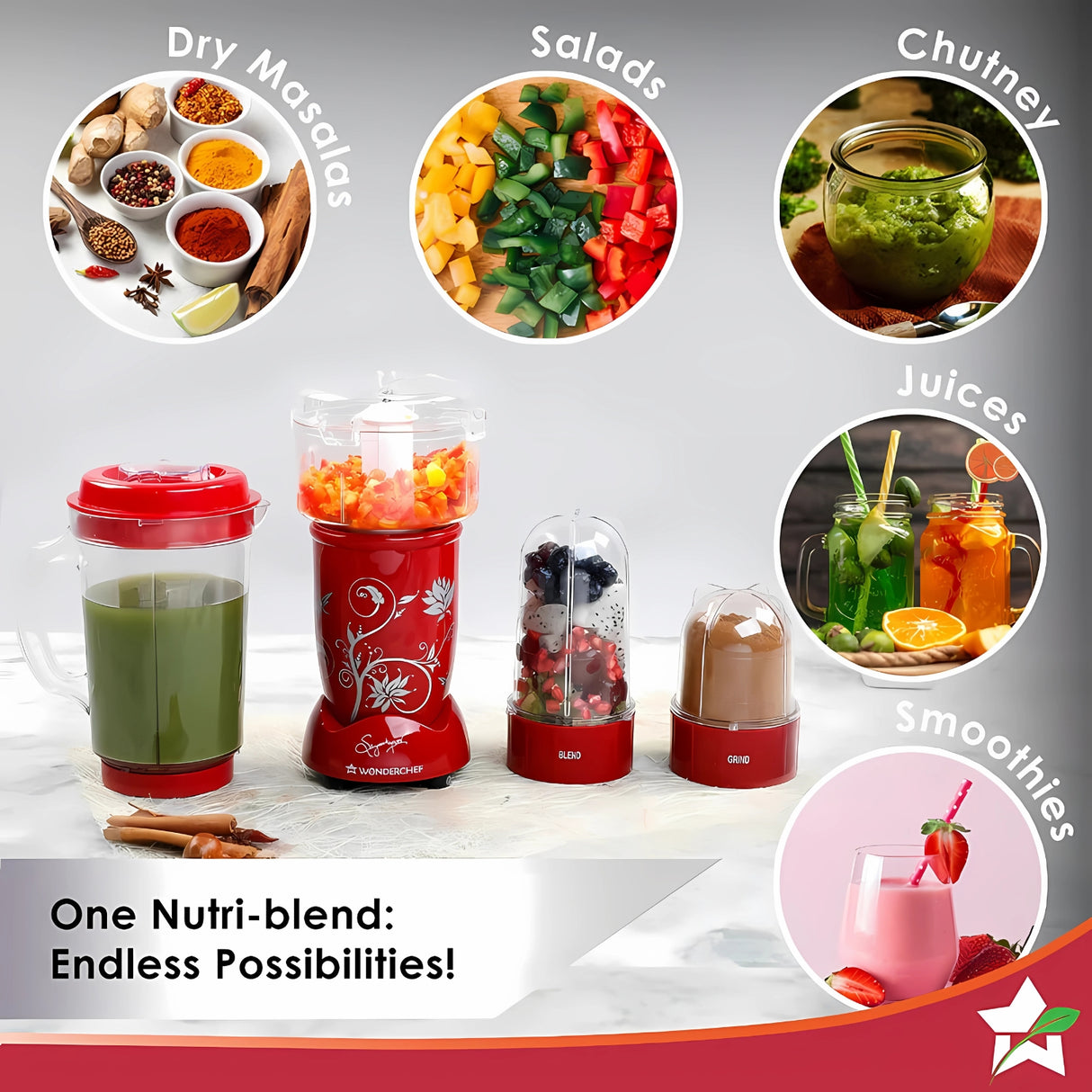 Wonderchef CKM 63152746Nutri - Blend Red _4