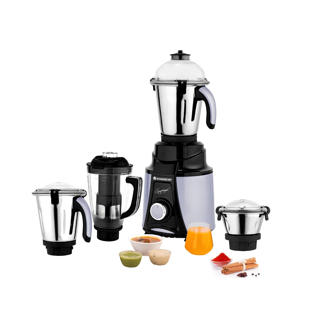 Wonderchef Galaxy 1000W Mixer Grinder – Grey_Front View
