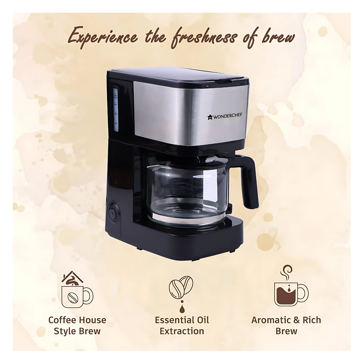 Wonderchef Regalia Brew Pronto Coffee Machine 750 ml - Black_8