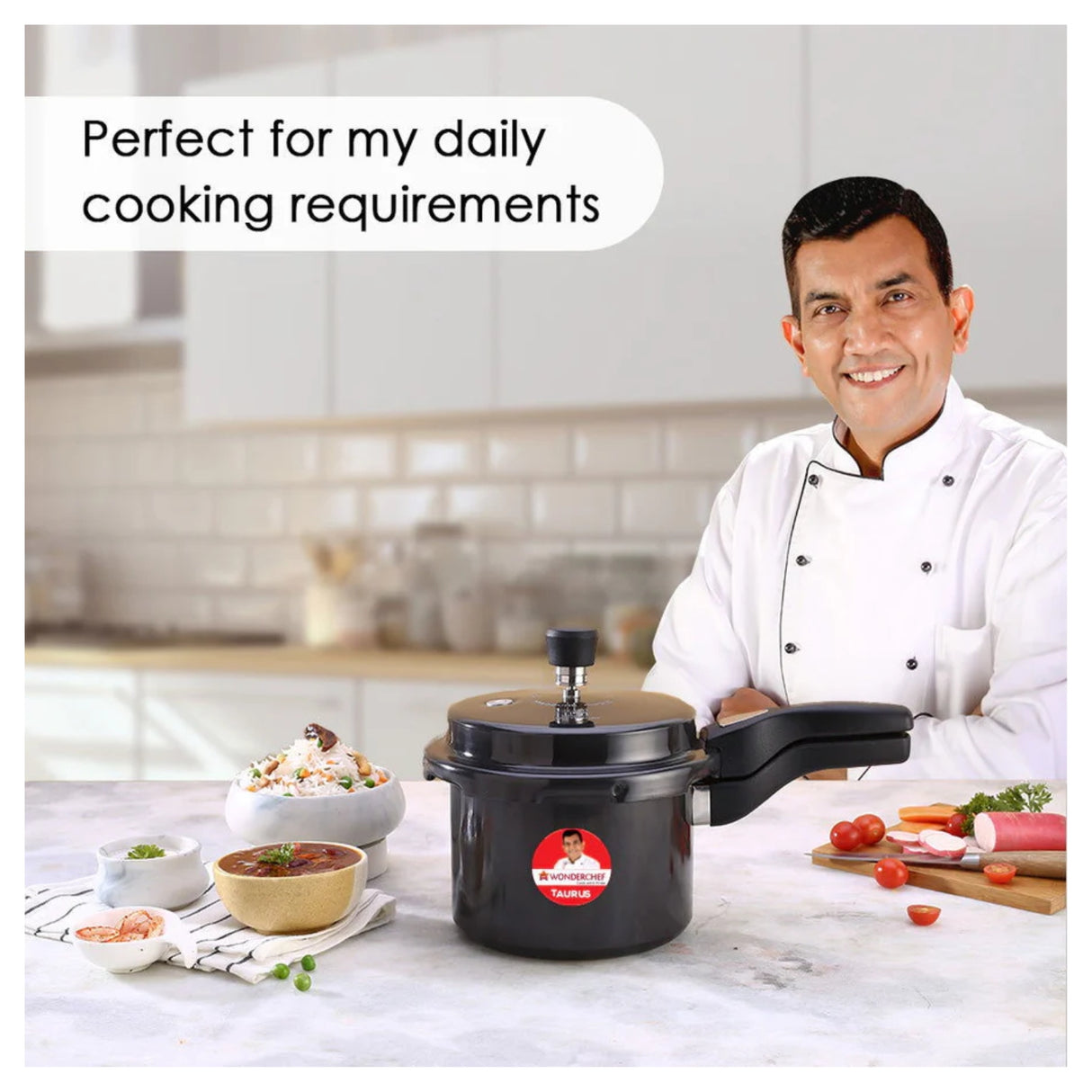 Wonderchef Taurus Hard Anodised Pressure Cooker 3 L - Black_3