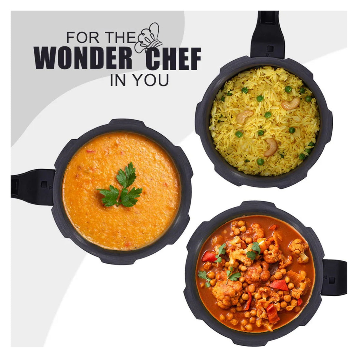 Wonderchef Taurus Hard Anodised Pressure Cooker 3 L - Black_8