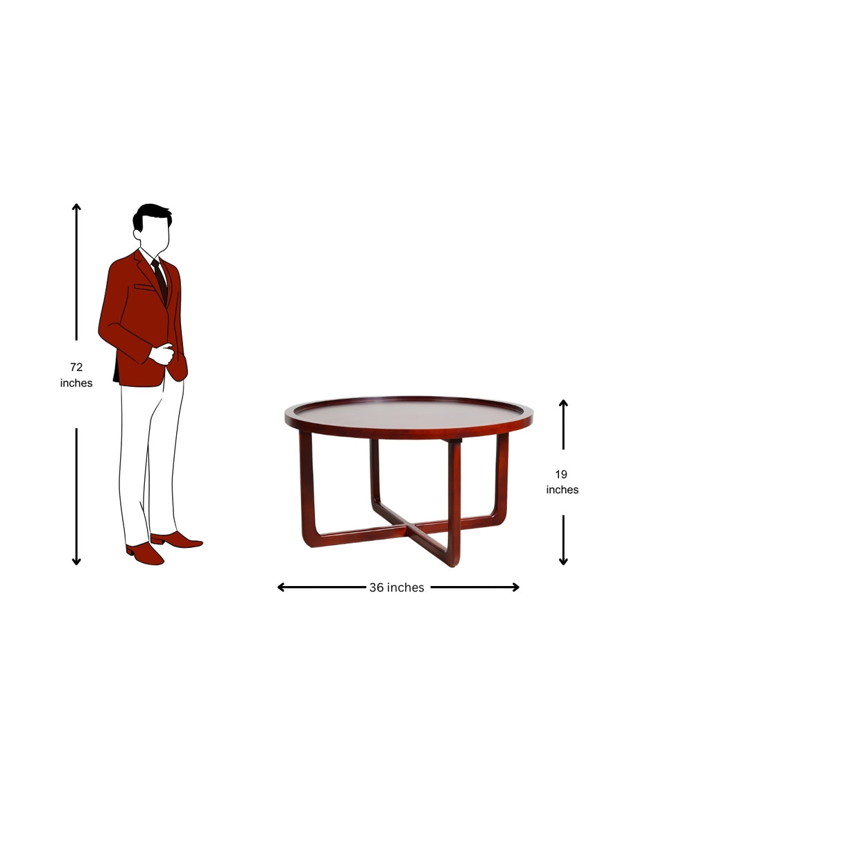 Wylam Wooden Coffee Table - Light Walnut Finish_4