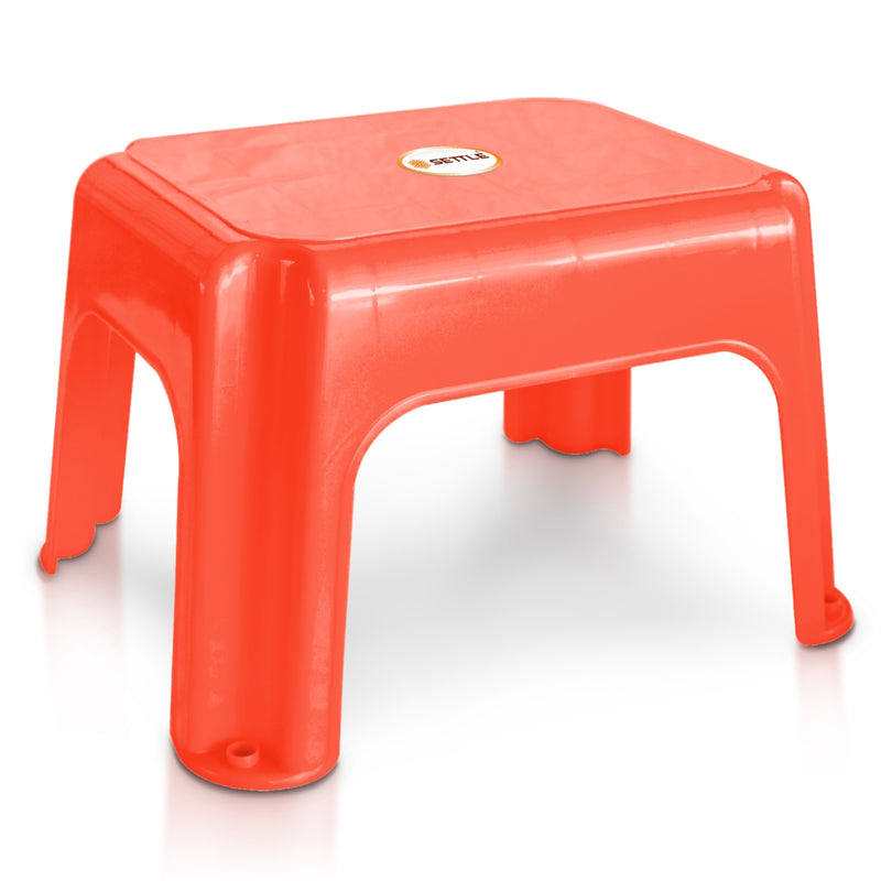 Settle Zenith Plastic Foot Stool - Pearl Pink