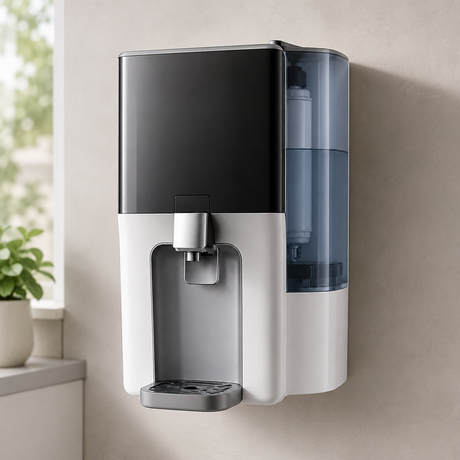 Wall-mounted water purifier.