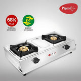 Pigeon Maxima 12312  2Burner Stainless Steel LPG Gas Stove – Silver