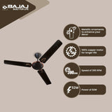 Bajaj Edge Ceiling Fan 251401EE HS NEO DECO EE 1200 mm - Choco Brown