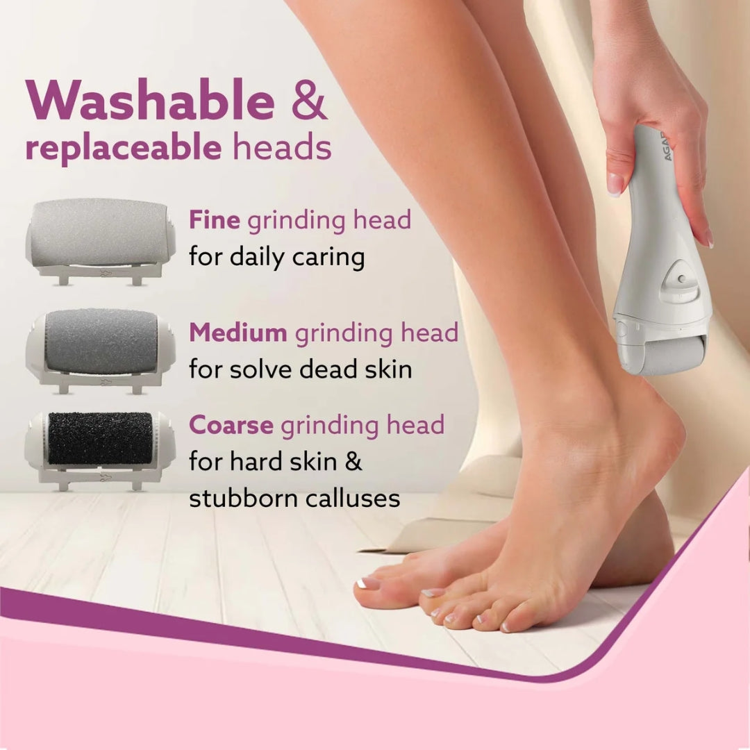 AGARO -  Callus Removers Rechargeable with 3 Heads 335282