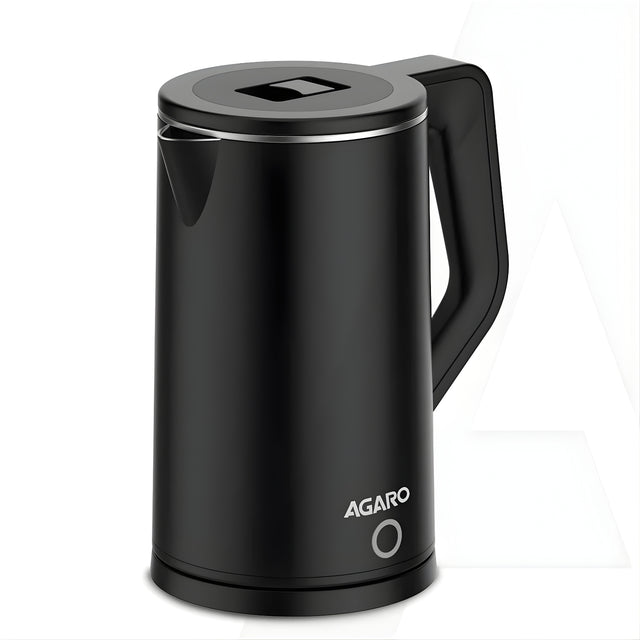 AGARO 33897 Elegant Double-Layered Stainless Steel Inner Body Electric Kettle 1.8 L – Black_1
