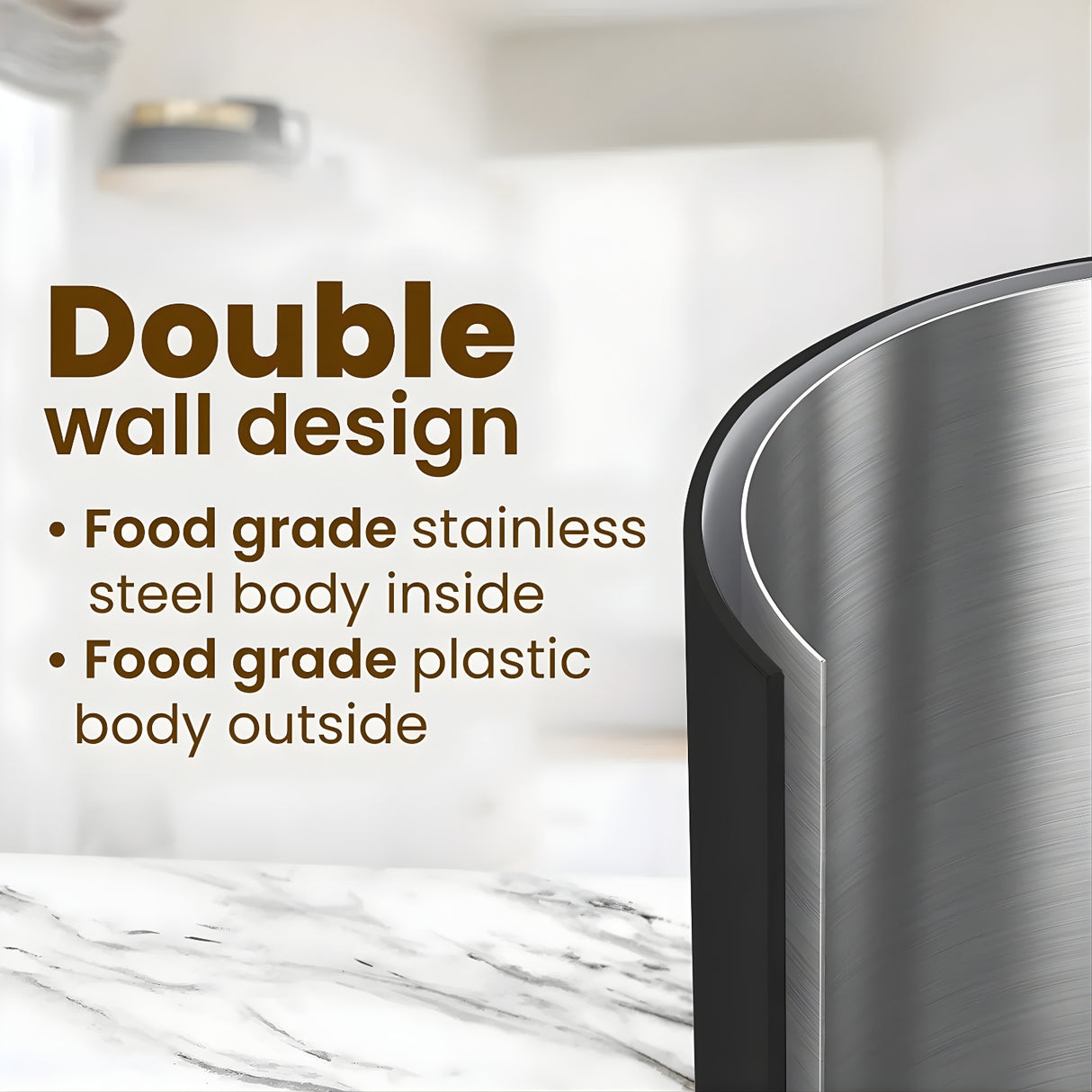 AGARO 33897 Elegant Double-Layered Stainless Steel Inner Body Electric Kettle 1.8 L – Black_3