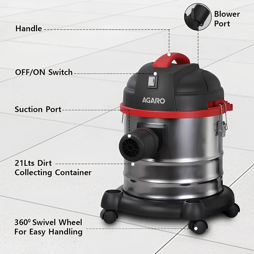 AGARO ACE WET & DRY VACUUM CLEANER 1600W 332906