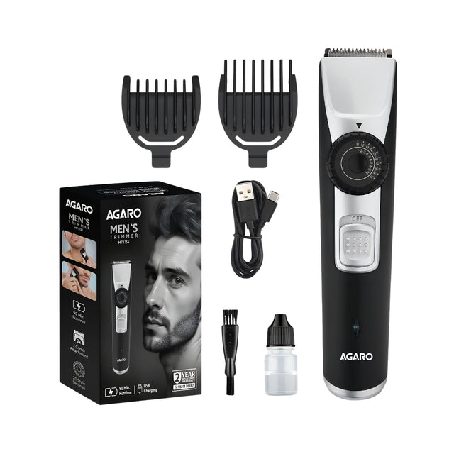 AGARO Beard Trimmer MT1155 -34407 - Black_Front View