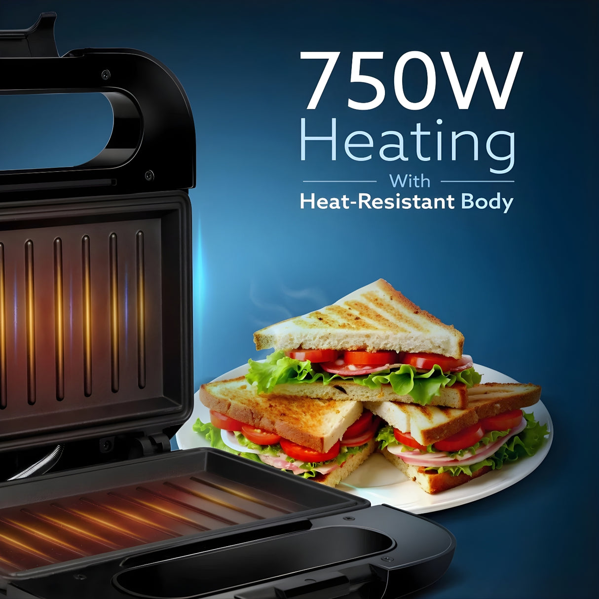 AGARO  Primo 34337  750 W  Sandwich Maker - Black_4