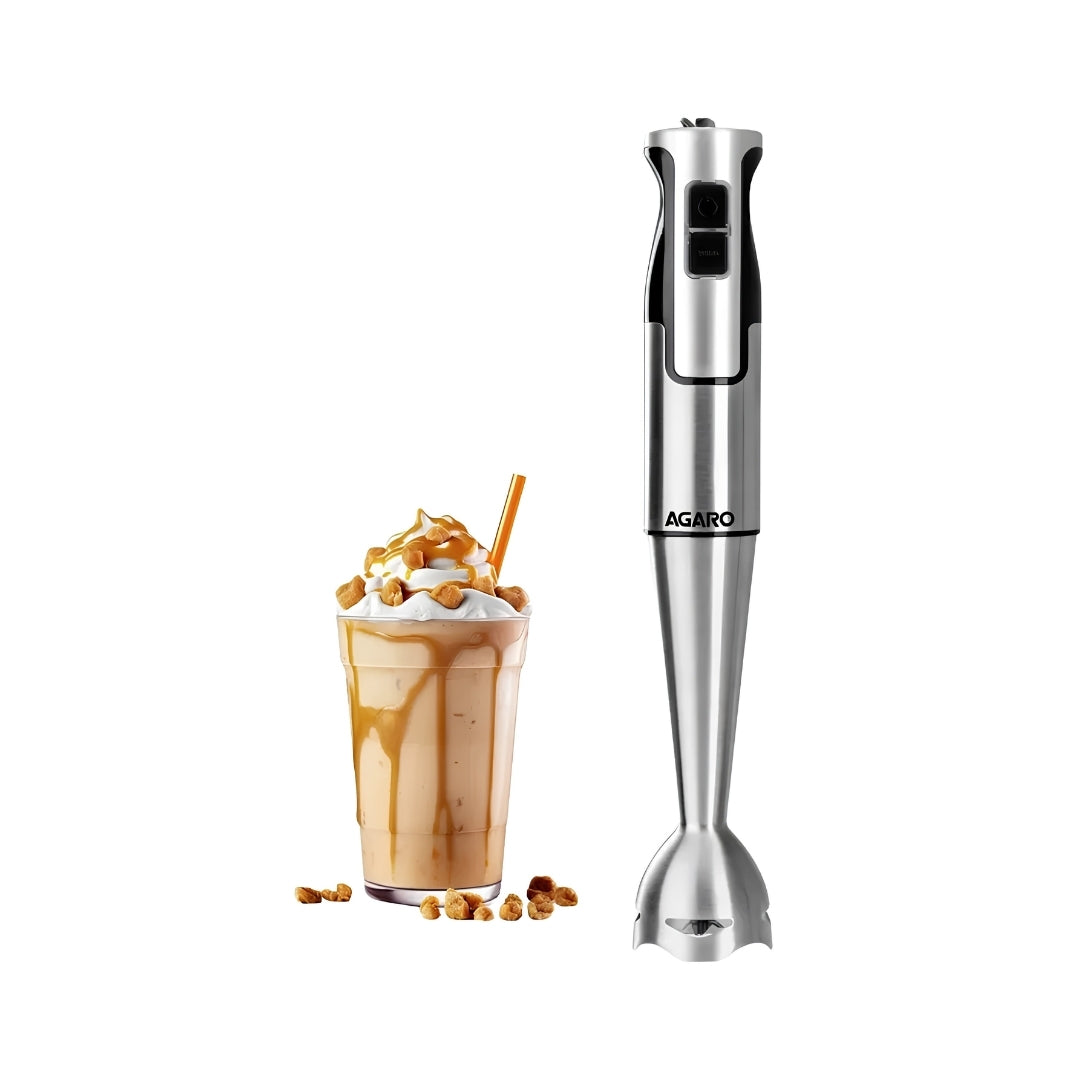 AGARO Regency 34001 600W Variable Speed Hand Blender – Silver_Front View
