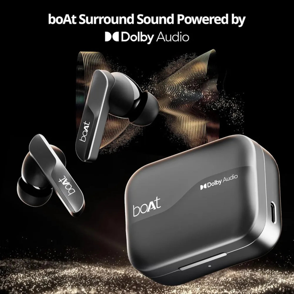 Boat Airdopes 800 True Wireless Earbuds - Interstellar Black