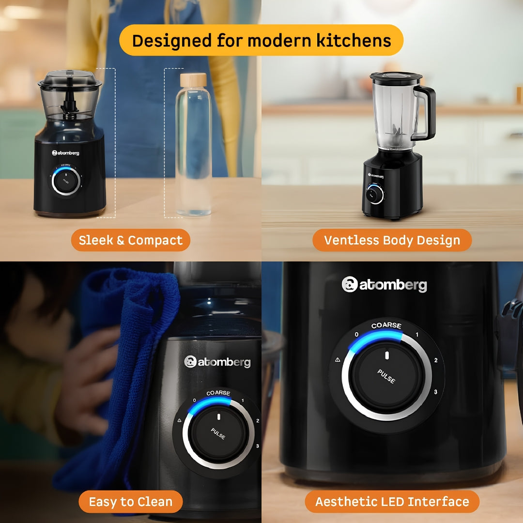 ATOMBERG ZENOVA FRESH JUICER & CHOPPER BLACK-FG12315