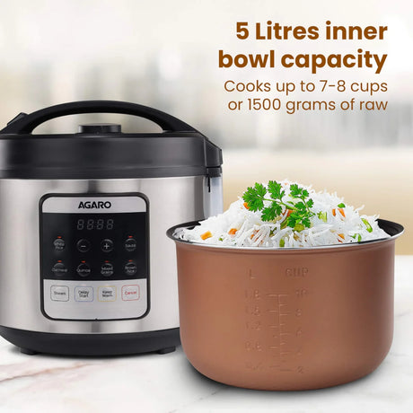 Agaro 33877 Royal Electric Rice Cooker 5 L - Silver_2