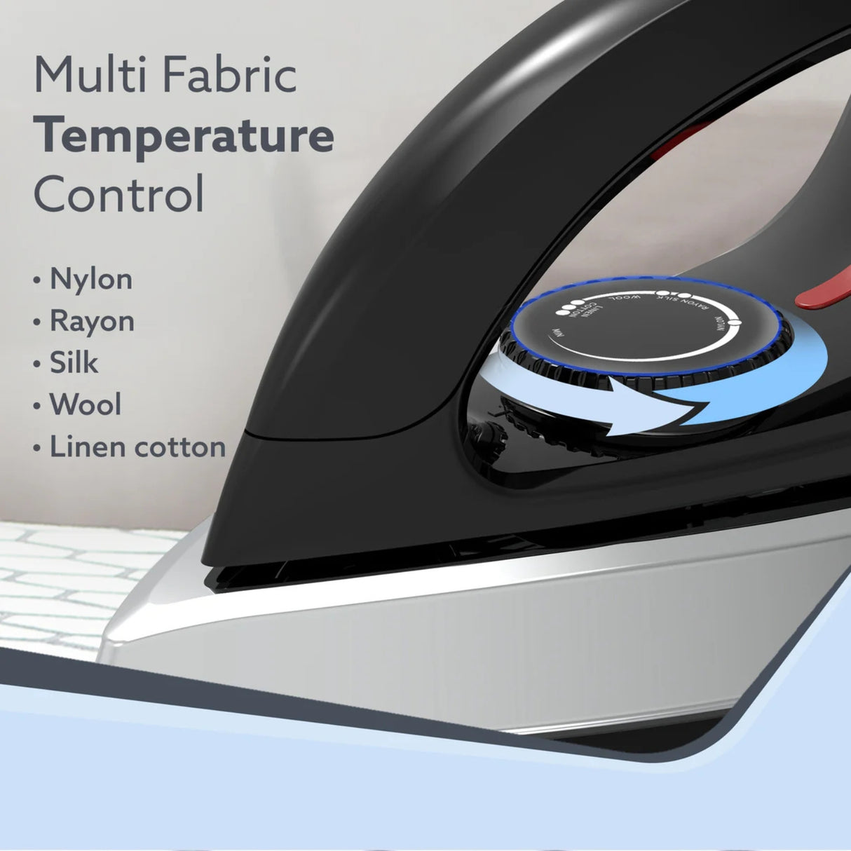 Agaro 34002 Regal Heavy Weight Electric Dry Iron 1000 Watts - Black_2