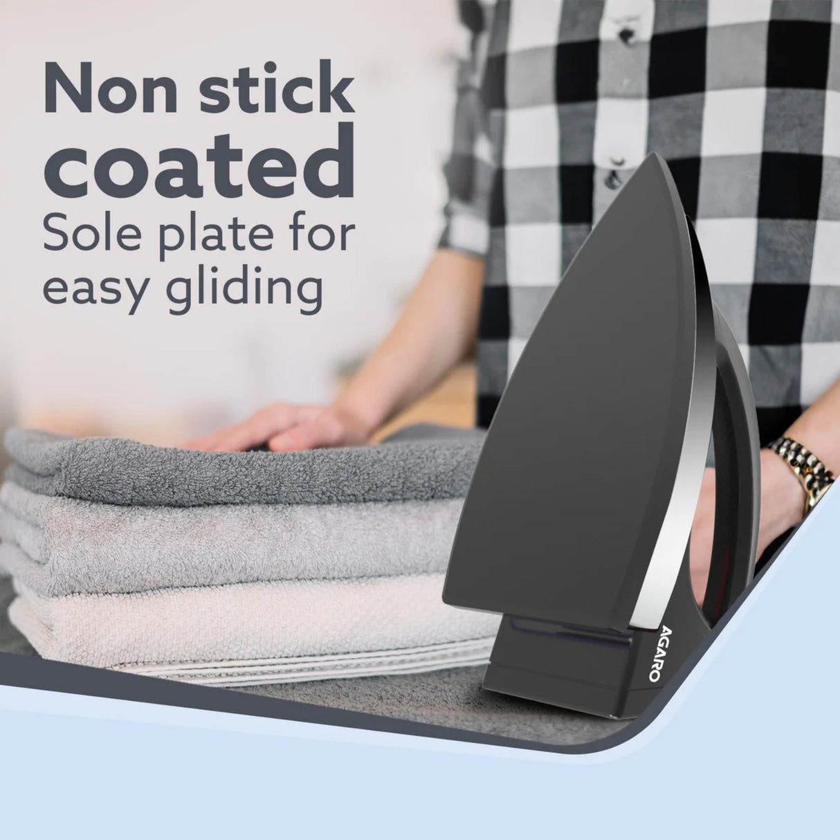 Agaro 34002 Regal Heavy Weight Electric Dry Iron 1000 Watts - Black_4