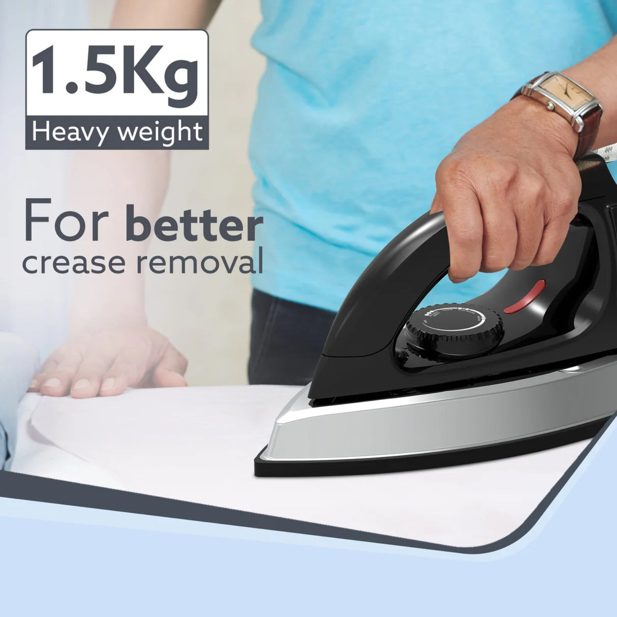 Agaro 34002 Regal Heavy Weight Electric Dry Iron 1000 Watts - Black_5