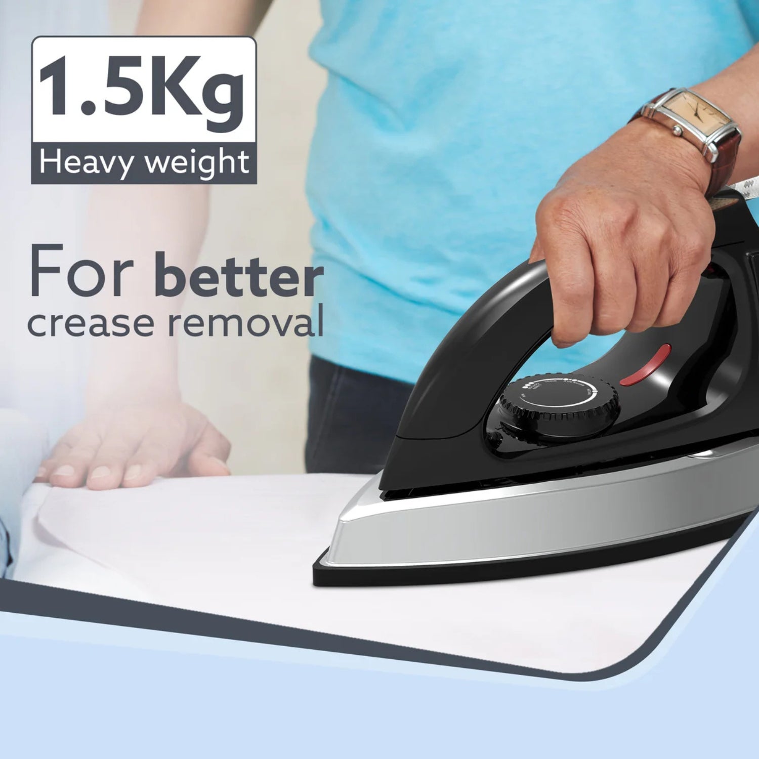 Agaro 34002 Regal Heavy Weight Electric Dry Iron 1000 Watts - Black_5
