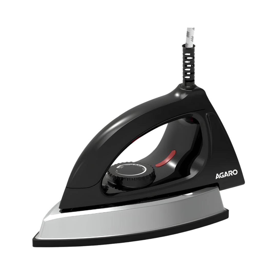 Agaro 34002 Regal Heavy Weight Electric Dry Iron 1000 Watts - Black_Front View