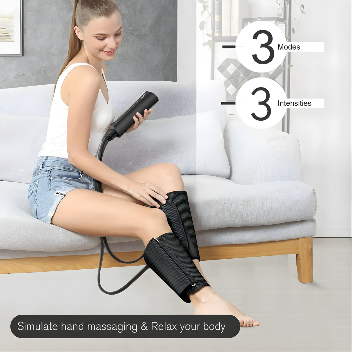 Agaro Air Calf Leg Massager 12 Watts - Grey_3