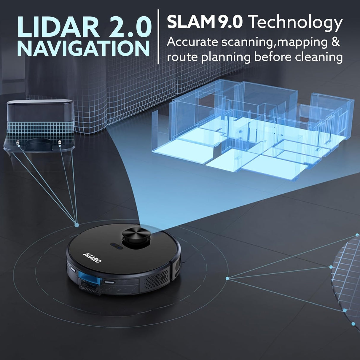 Agaro Alpha Robot Vacuum Cleaner 34074 - Black_4