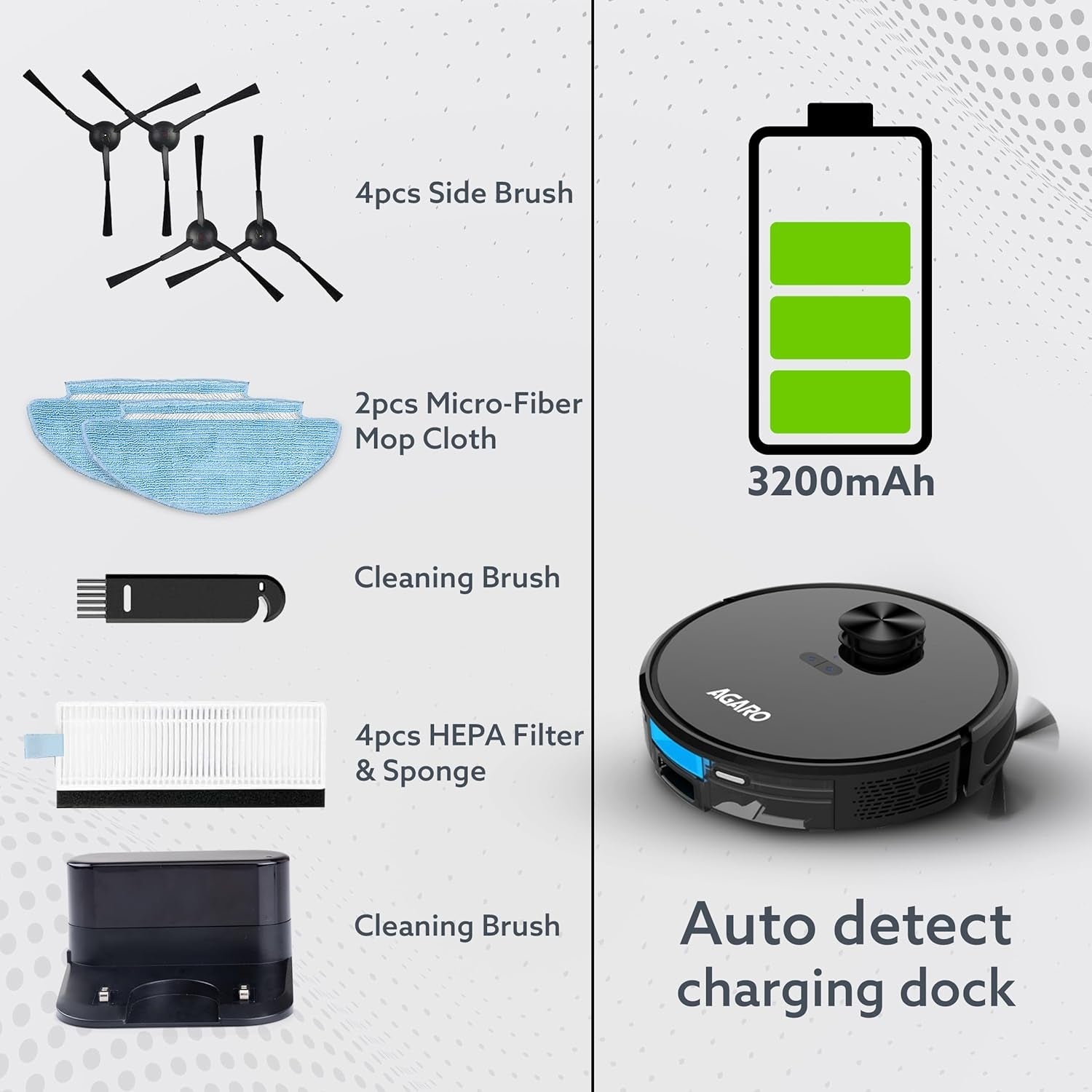 Agaro Alpha Robot Vacuum Cleaner 34074 - Black_6
