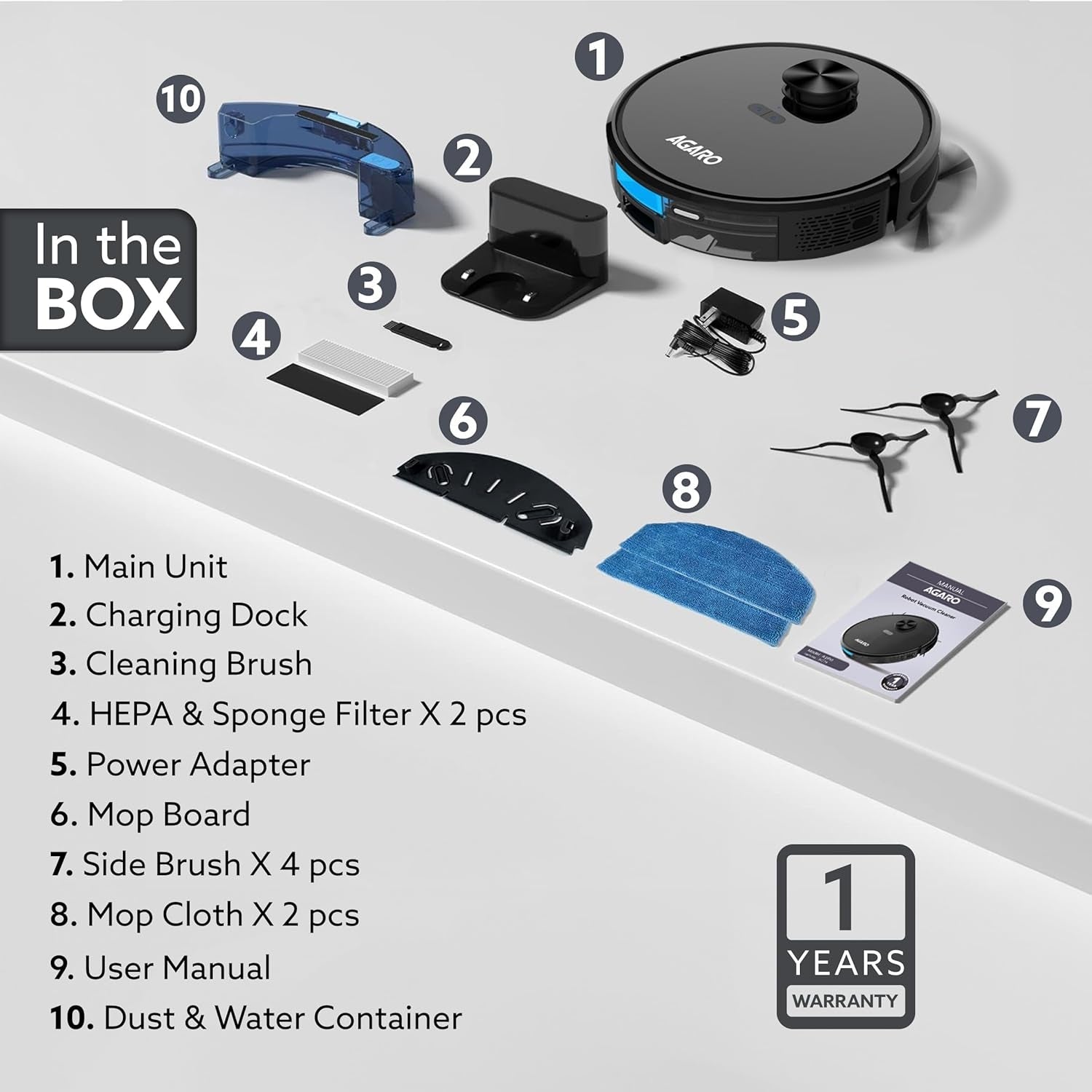 Agaro Alpha Robot Vacuum Cleaner 34074 - Black_7
