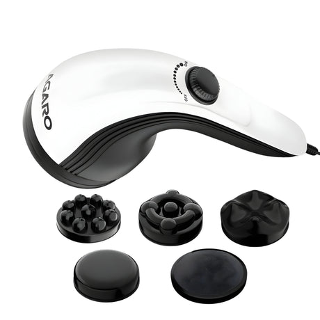 Agaro Atomplushandheld Body Massager 28 Watts - White and Black_1