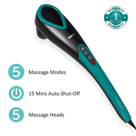 Agaro Comfort Handheld Body Massager 30 Watts - Black_2