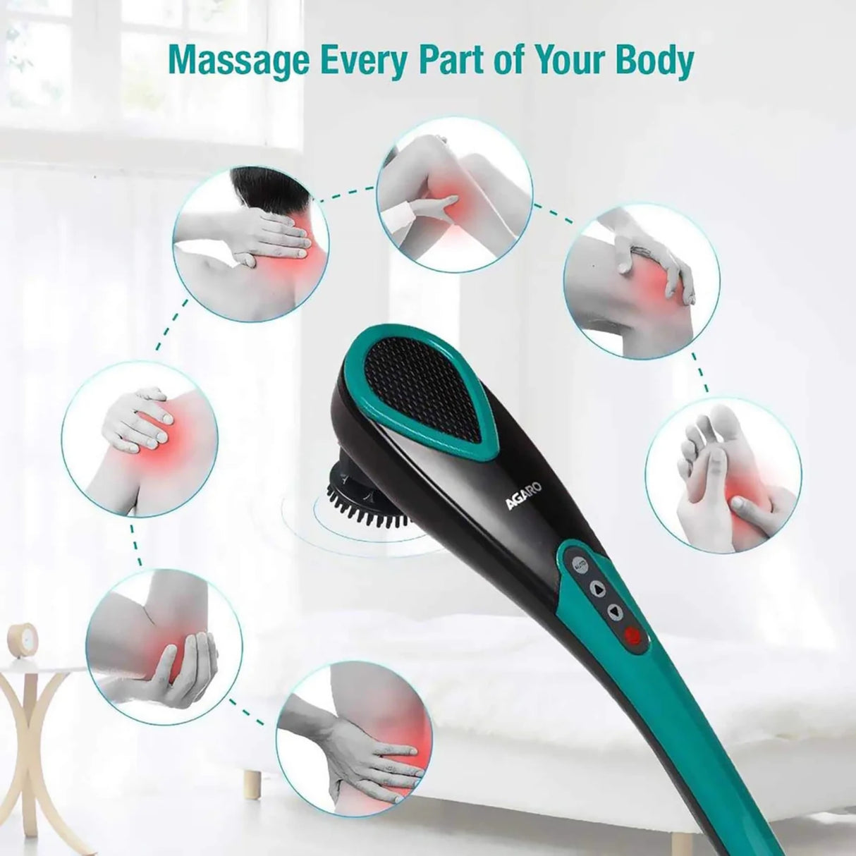 Agaro Comfort Handheld Body Massager 30 Watts - Black_4