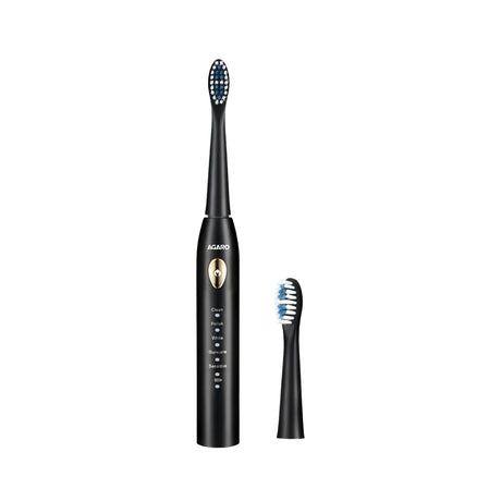Agaro Cosmic Lite Electric Tooth Brush with 5 Modes - Black_Front View
