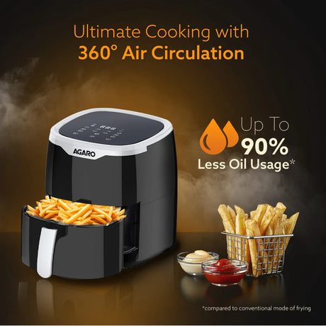 Agaro Galaxy Digital Air Fryer 1400 Watts - Black_2