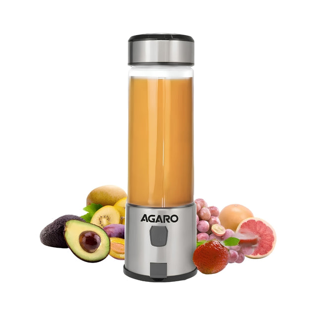 Agaro Galaxy Potable Blender 450 ml - Silver and Black_Front View