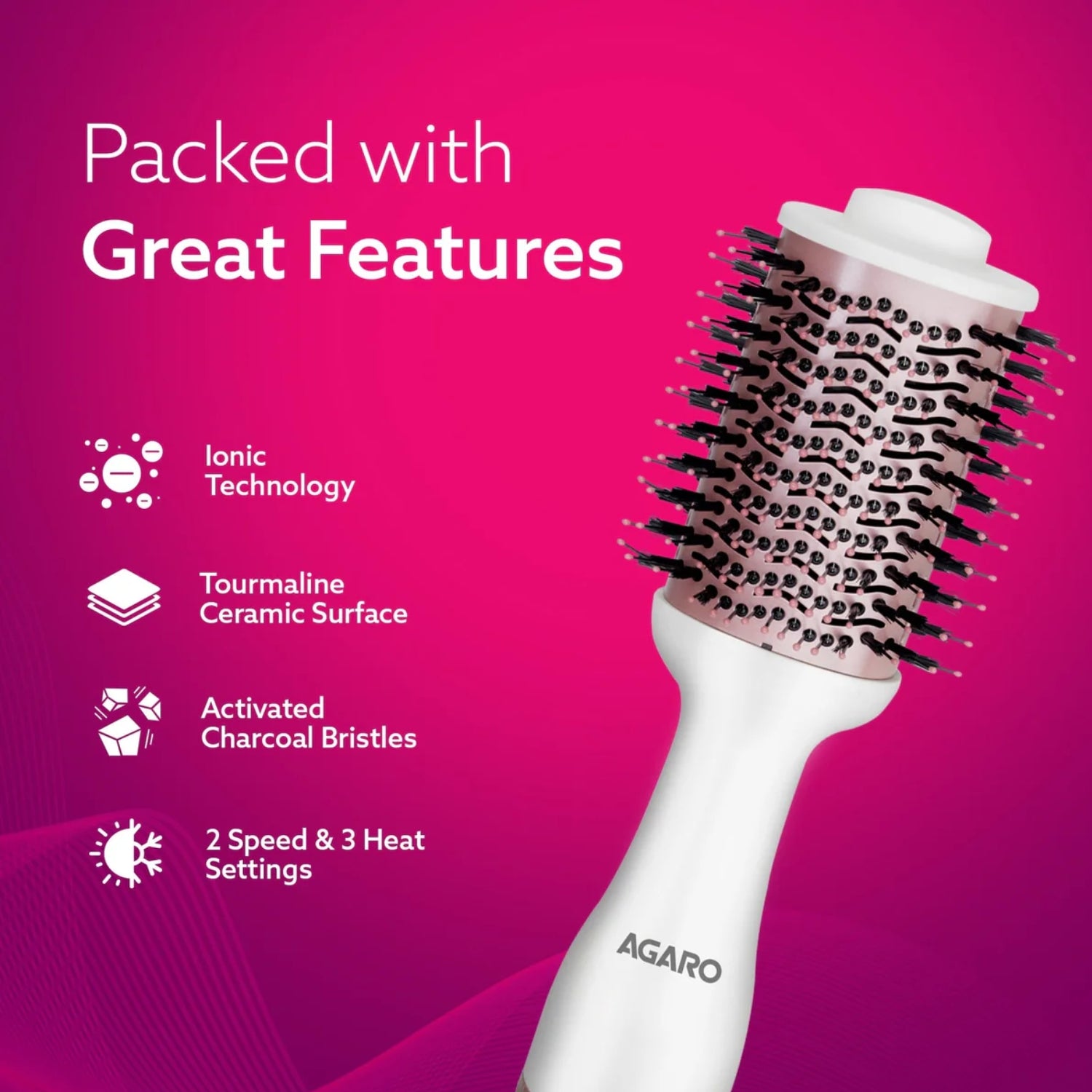 Agaro HV2179 Volumizer 1200 Watts - White_2