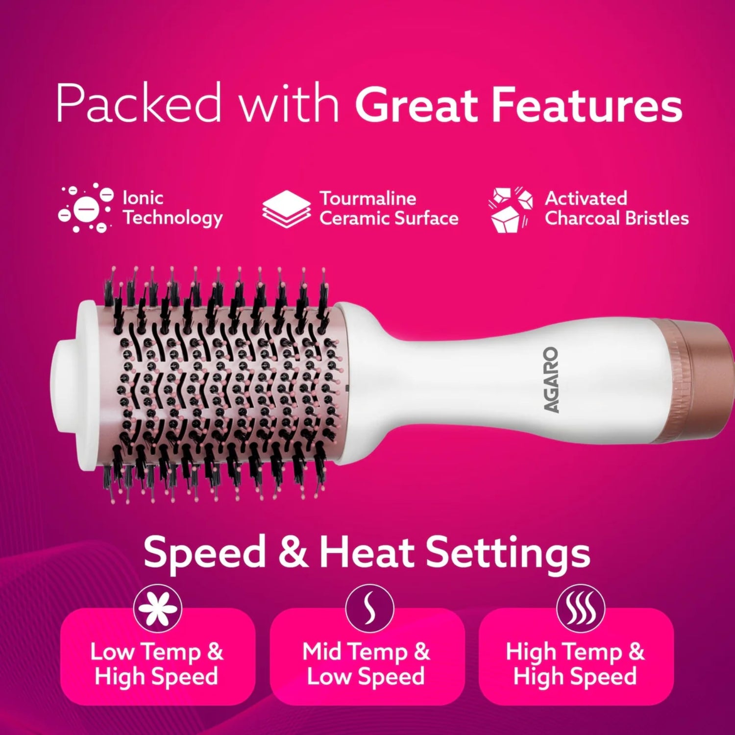 Agaro HV2179 Volumizer 1200 Watts - White_4